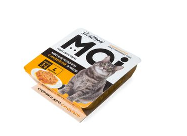 MOI (Мой) консервы для стерилизованных кошек мясные кусочки с индейкой в желе 100 г