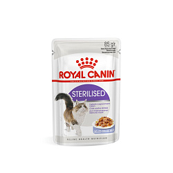 Royal Canin (Роял Канин ) Sterilised корм влажный для стерилизованных кошек в желе 85 г Royal Canin (Роял Канин ) Sterilised корм влажный для стерилизованных кошек в желе 85 г