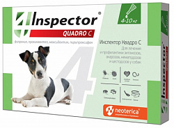 Inspector (Инспектор) капли Квадро К для собак 4-10кг, 1 пипетка, Неотерика